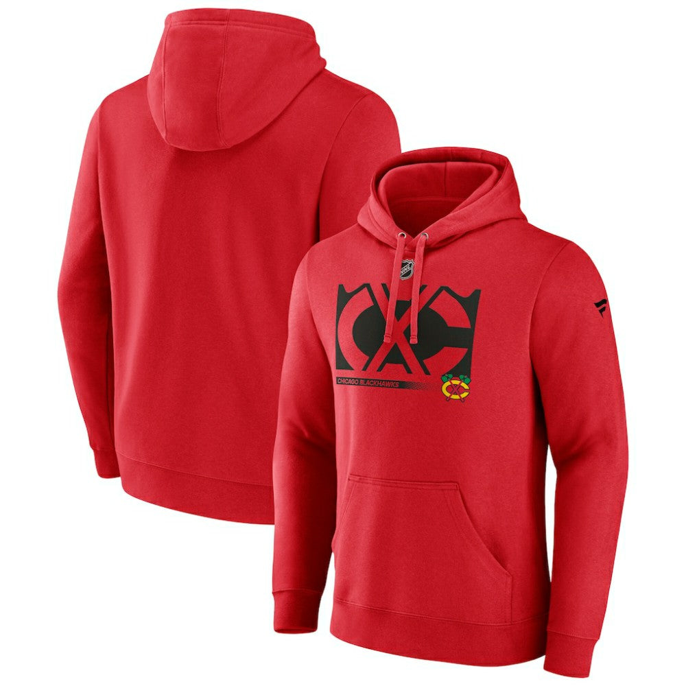 Chicago Blackhawks Fanatics Fleece Pullover Hoodie On Sale