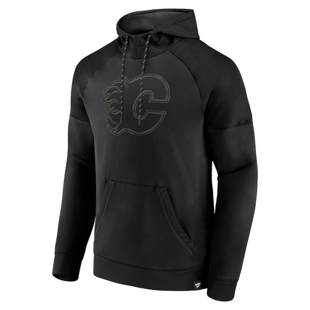 Calgary Flames Fanatics Black Ice Defender Raglan Pullover Hoodie Sale