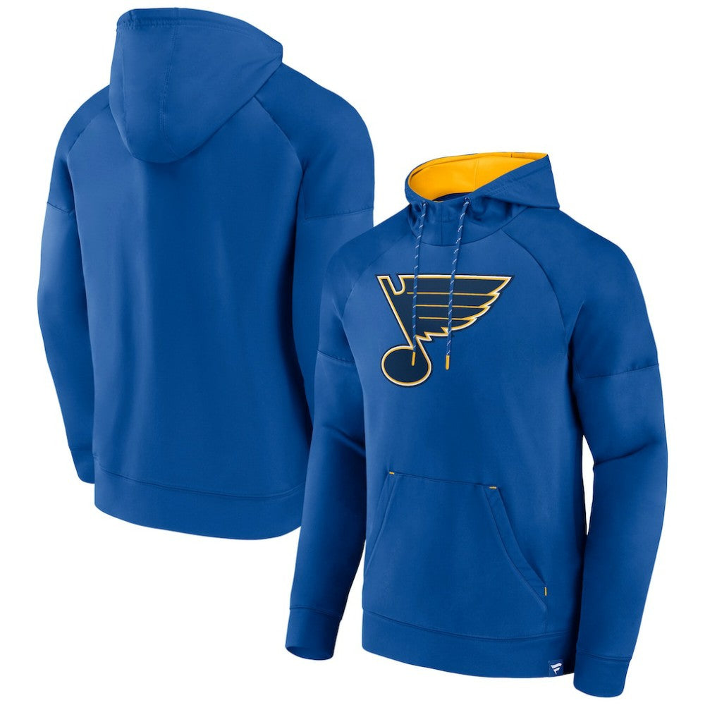St. Louis Blues Fanatics Iconic Defender Raglan Pullover Hoodie For Sale