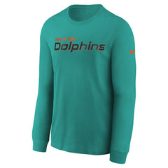Miami Dolphins Nike Youth 2025 Rivalries Collection Long Sleeve T-Shirt