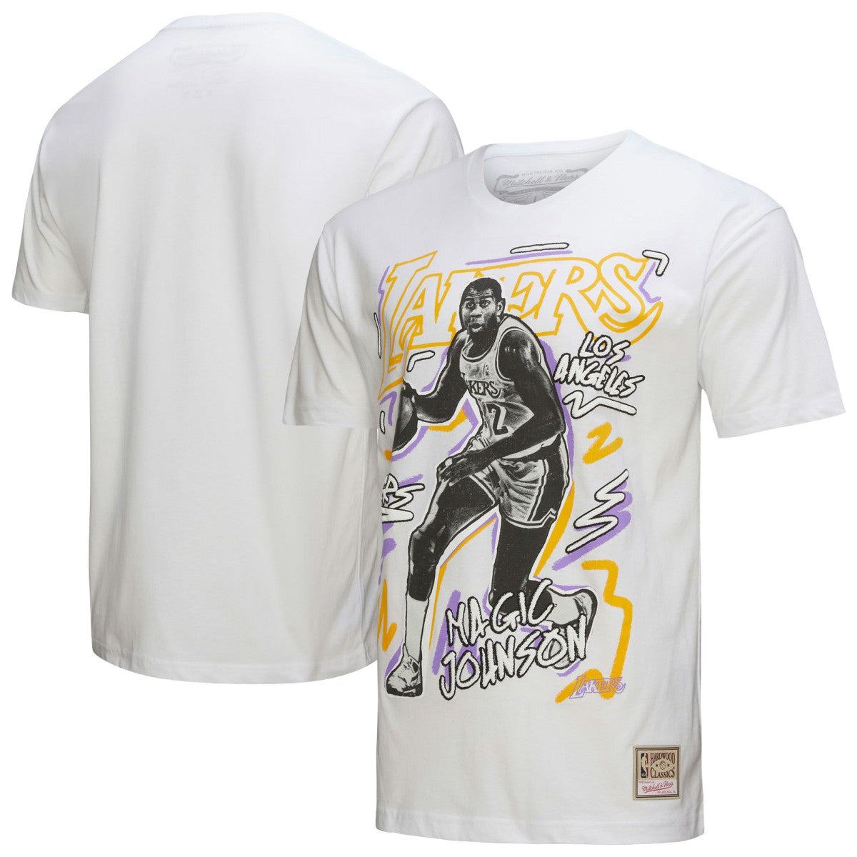 Magic Johnson Los Angeles Lakers Hardwood Classics Chalked Up T-Shirt Outlet