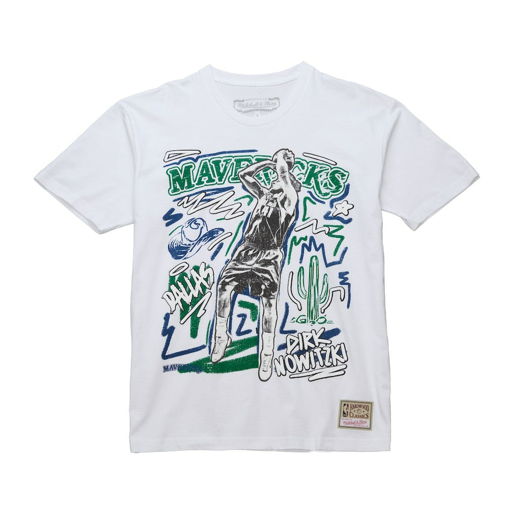 Dirk Nowitzki Dallas Mavericks Hardwood Classics Chalked Up T-Shirt sale Online