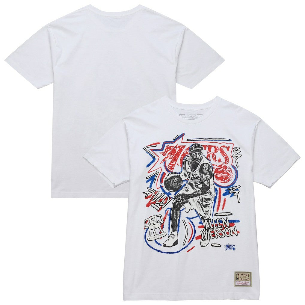 Allen Iverson Philadelphia 76ers Hardwood Classics Chalked Up T-Shirt Online