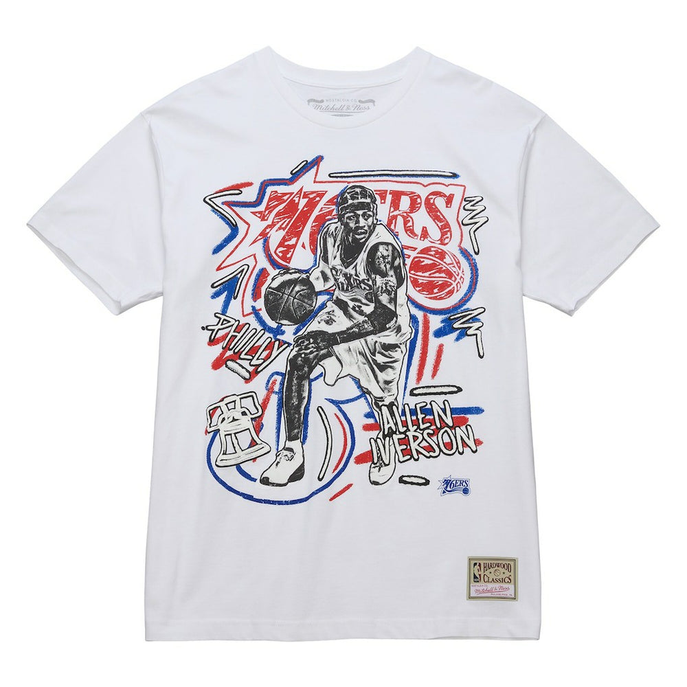 Allen Iverson Philadelphia 76ers Hardwood Classics Chalked Up T-Shirt Online