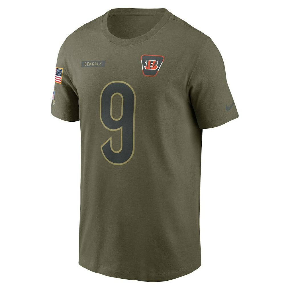 Cincinnati Bengals Nike Joe Burrow  2025 Salute to Service Name & Number T-Shirt