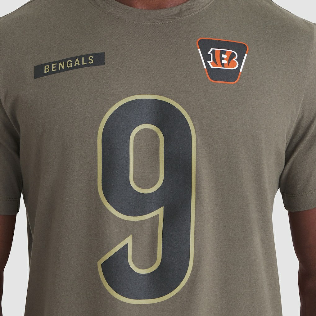Cincinnati Bengals Nike Joe Burrow  2025 Salute to Service Name & Number T-Shirt