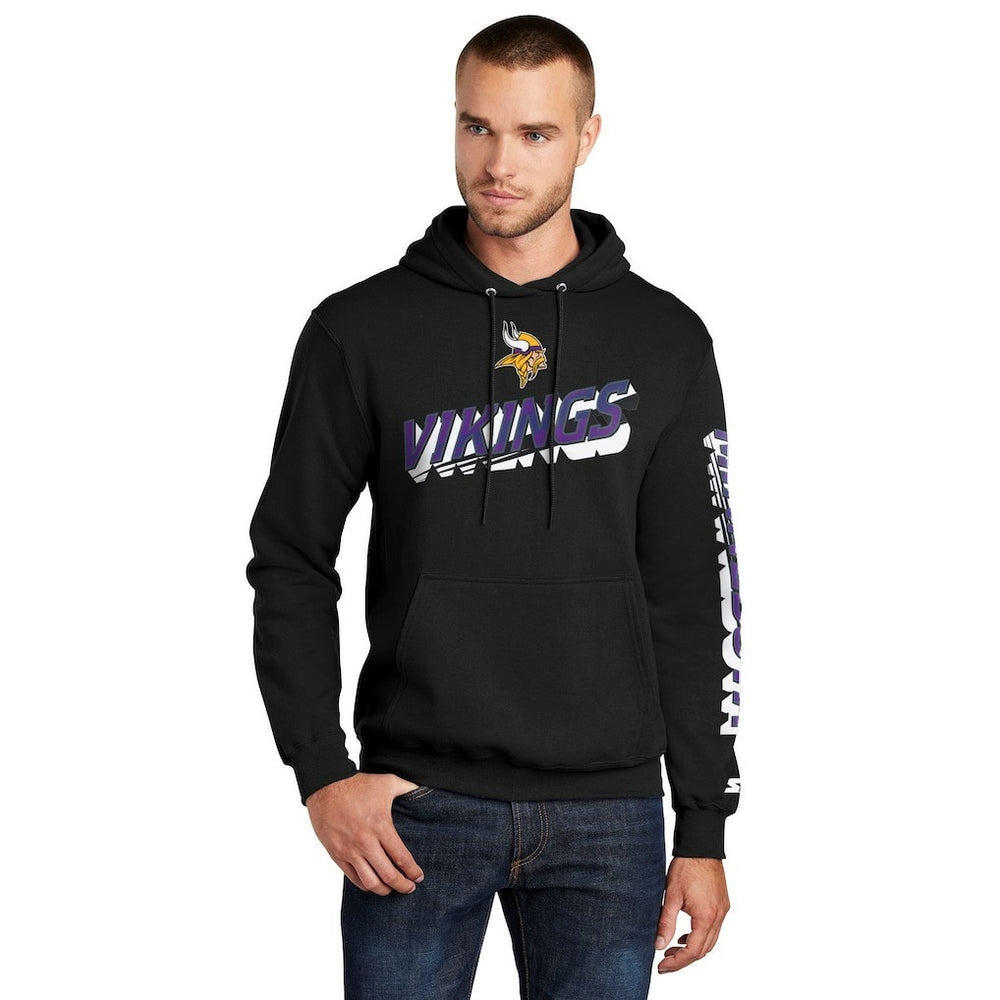 Minnesota Vikings  Starter Wordmark Logo Pullover Hoodie