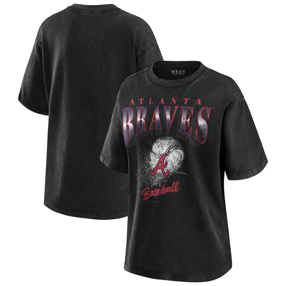 Atlanta Braves WEAR by Erin Andrews Women's Oversized Boyfriend T-Shirt | MLB Near me