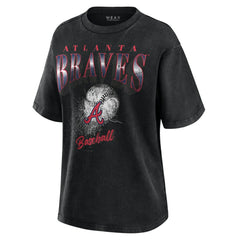 Atlanta Braves WEAR by Erin Andrews Women's Oversized Boyfriend T-Shirt | MLB Near me