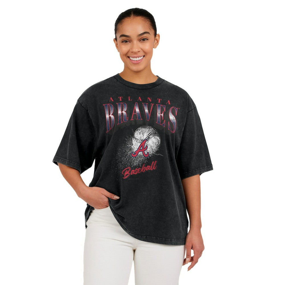 Atlanta Braves WEAR by Erin Andrews Women's Oversized Boyfriend T-Shirt | MLB Near me
