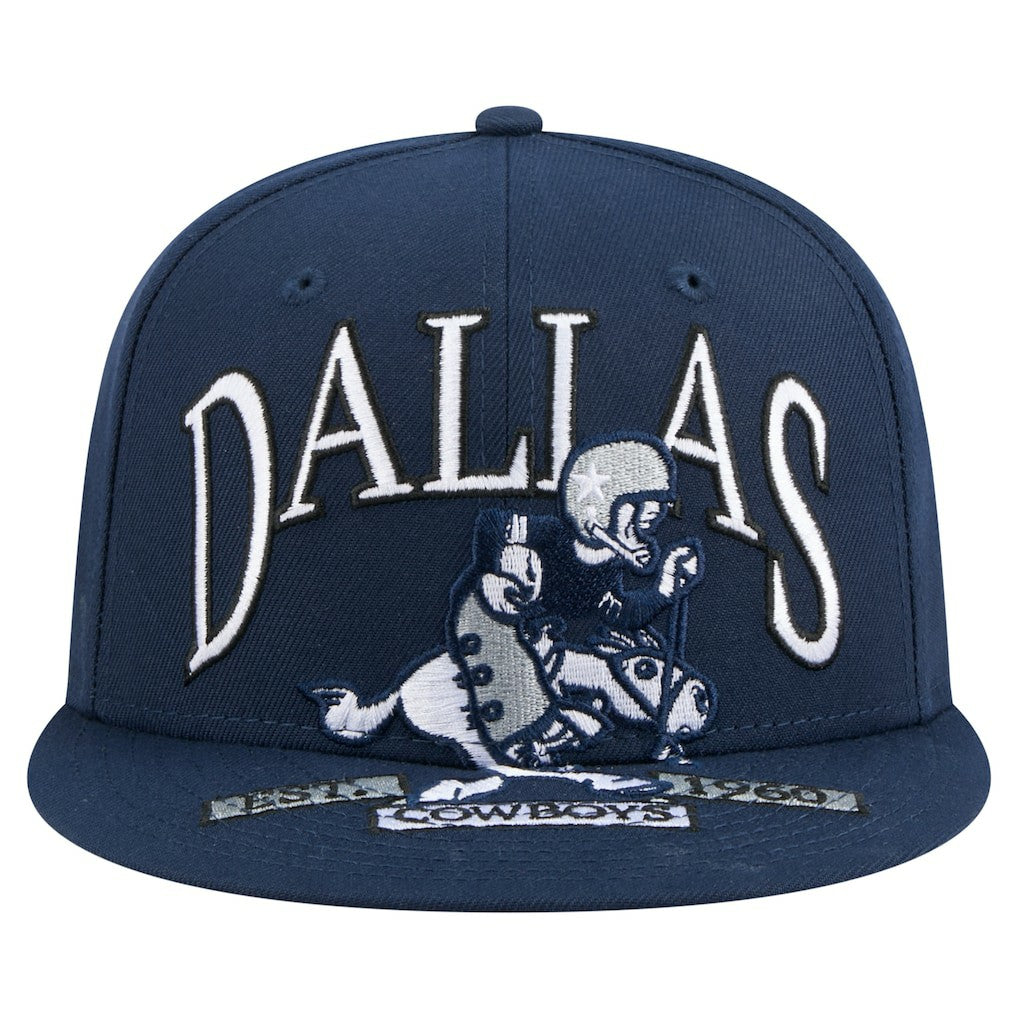 Dallas Cowboys New Era Throwback Oversized 59FIFTY Fitted Hat