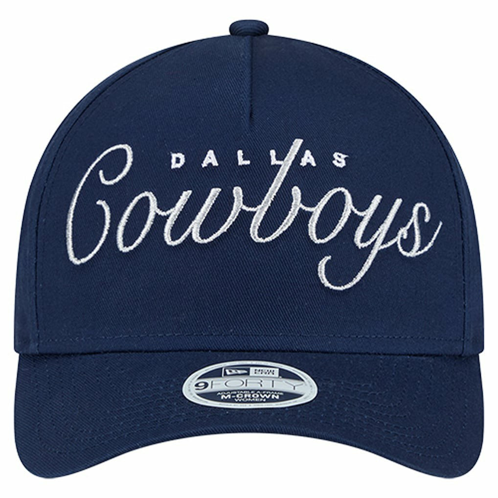 Dallas Cowboys New Era Women's Metallic A-Frame 9FORTY Adjustable Hat