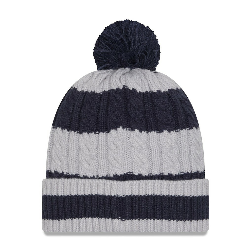Dallas Cowboys New Era Women's Braided Cuffed Knit Hat with Pom
