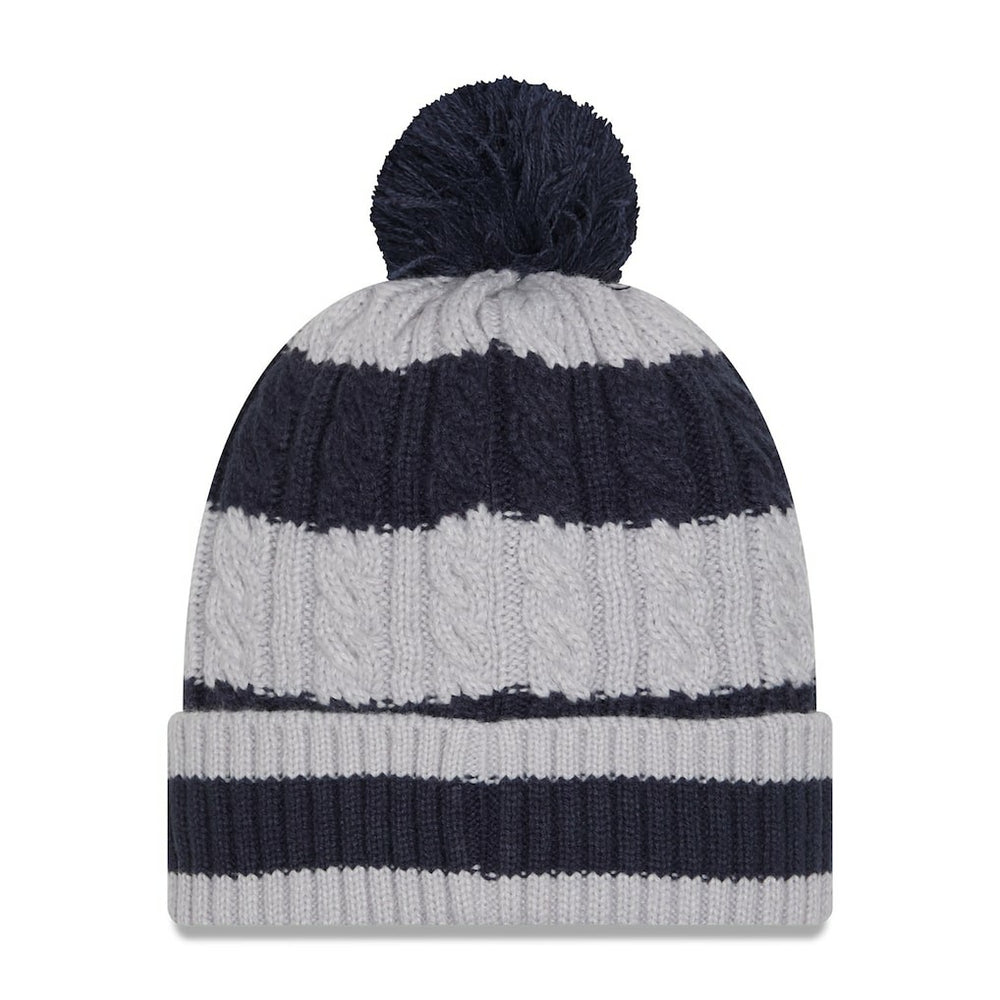 Dallas Cowboys New Era Women's Braided Cuffed Knit Hat with Pom