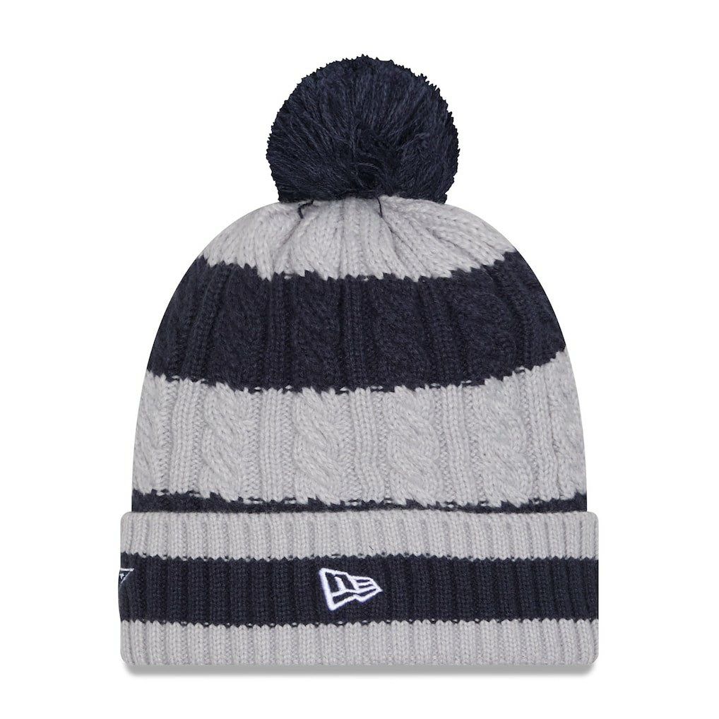 Dallas Cowboys New Era Women's Braided Cuffed Knit Hat with Pom