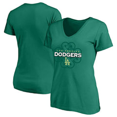 Los Angeles Dodgers Profile Women's Plus Size Celtic V-Neck T-Shirt | MLB US