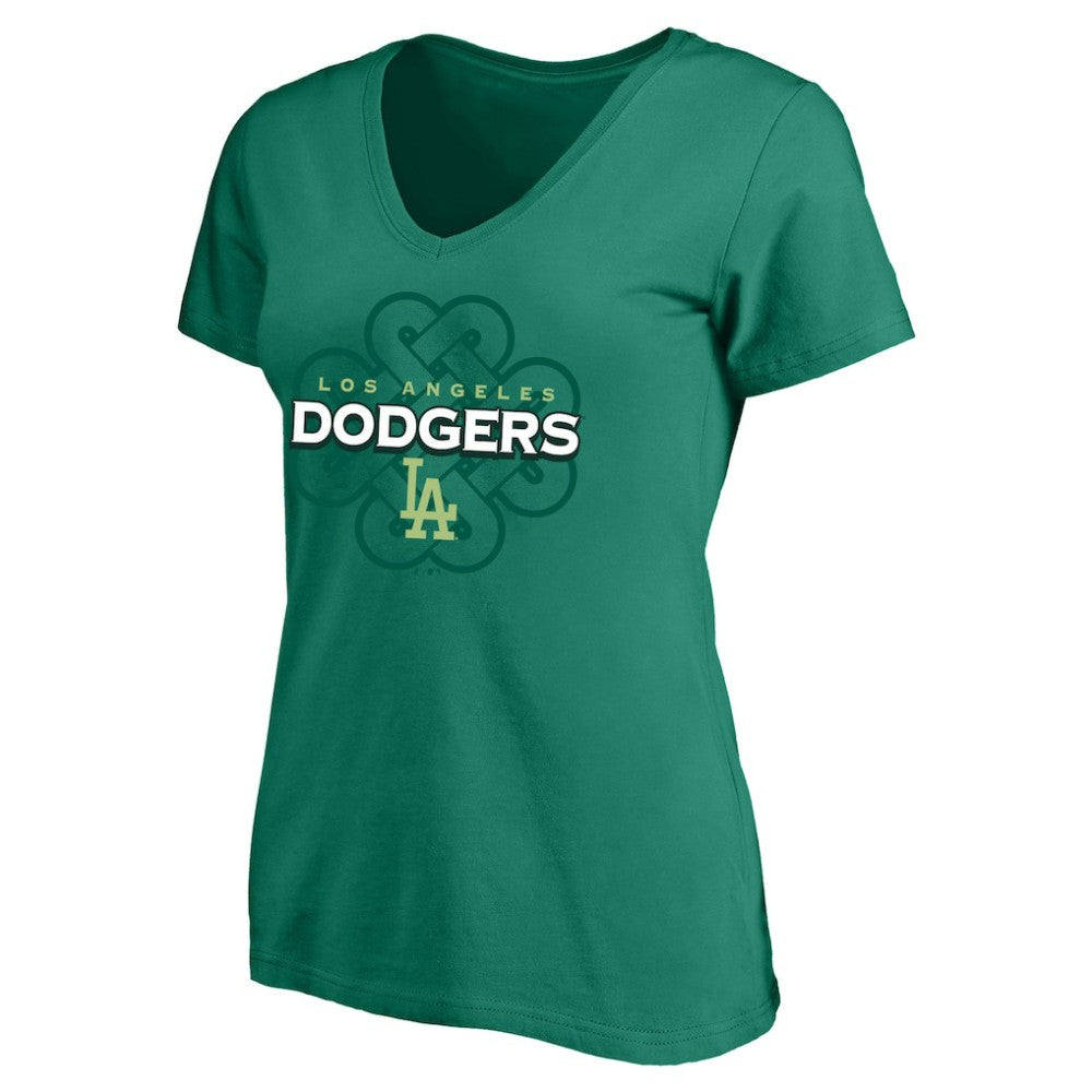 Los Angeles Dodgers Profile Women's Plus Size Celtic V-Neck T-Shirt | MLB US