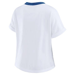 Seattle Seahawks  WEAR by Erin Andrews Women's Cropped Center Stripe Dolman T-Shirt