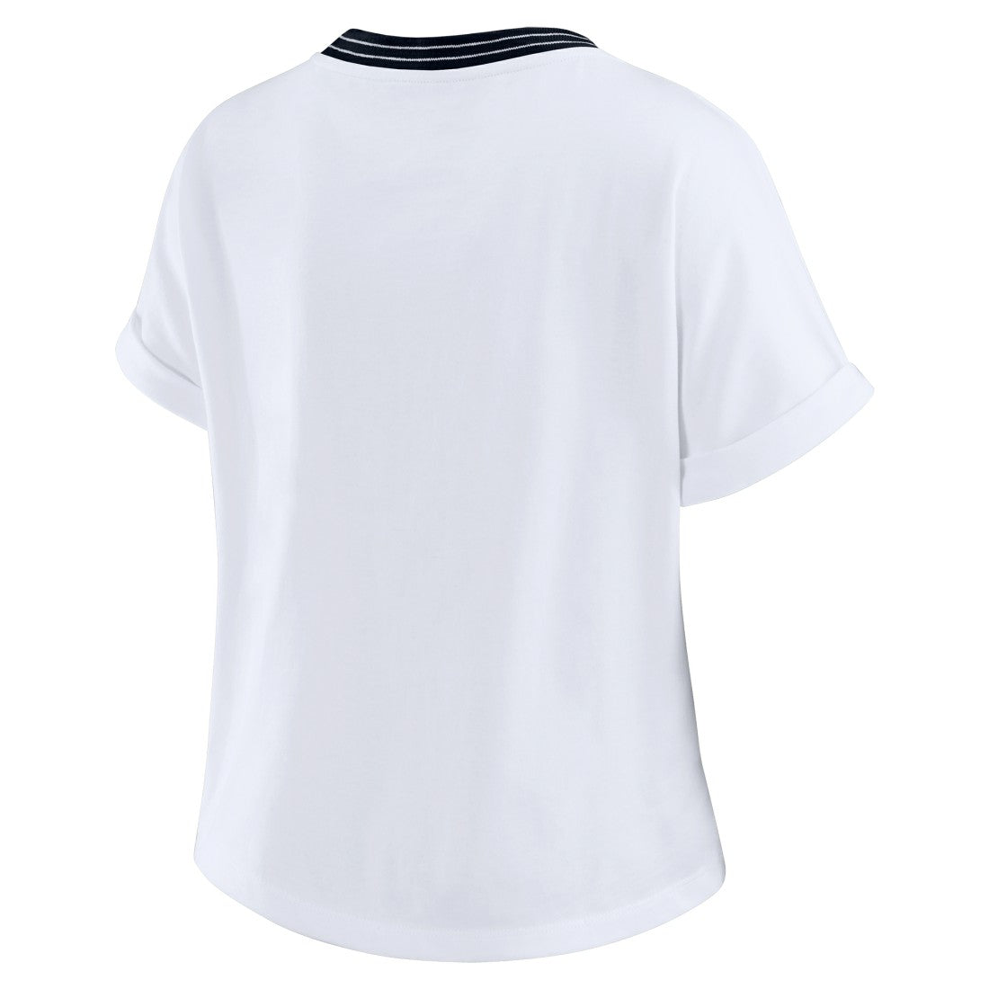 Houston Texans  WEAR by Erin Andrews Women's Cropped Center Stripe Dolman T-Shirt