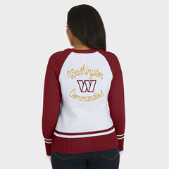 Washington Commanders  WEAR by Erin Andrews Women's Colorblock Raglan Sweater