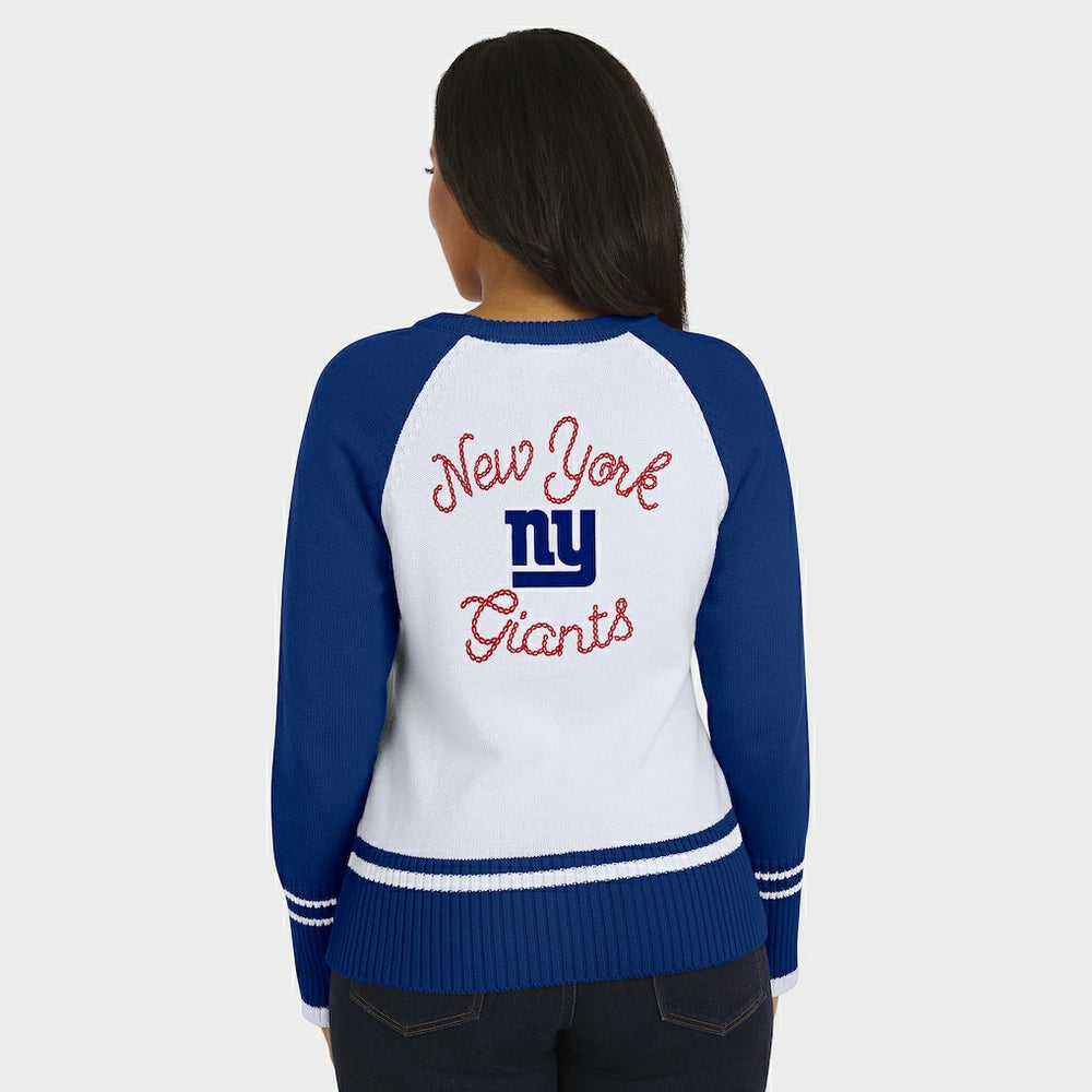 New York Giants  WEAR by Erin Andrews Women's Colorblock Raglan Sweater