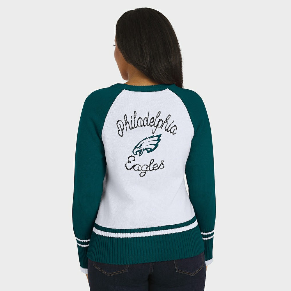 Philadelphia Eagles  WEAR by Erin Andrews Women's Colorblock Raglan Sweater