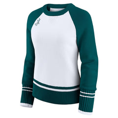 Philadelphia Eagles  WEAR by Erin Andrews Women's Colorblock Raglan Sweater