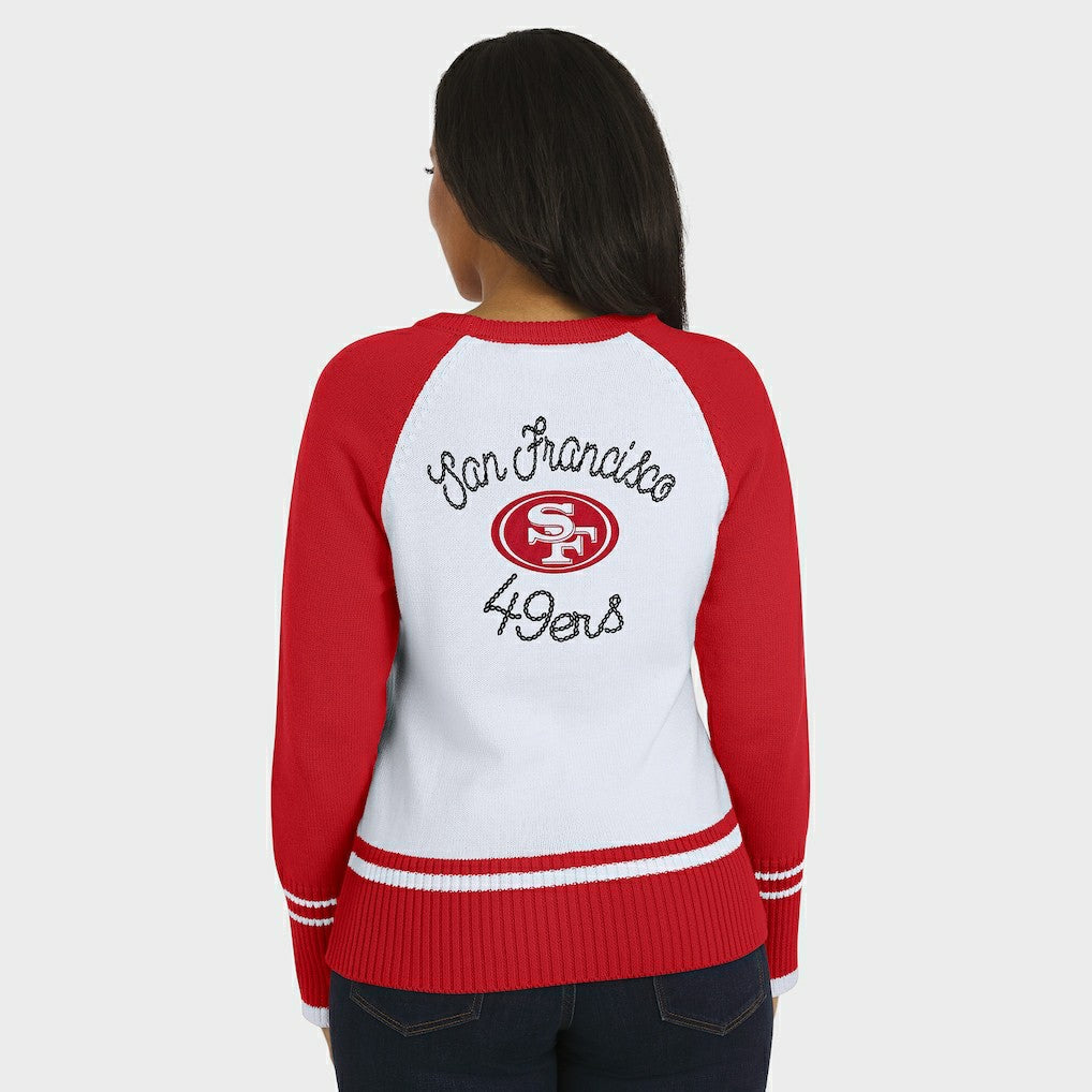 San Francisco 49ers  WEAR by Erin Andrews Women's Colorblock Raglan Sweater
