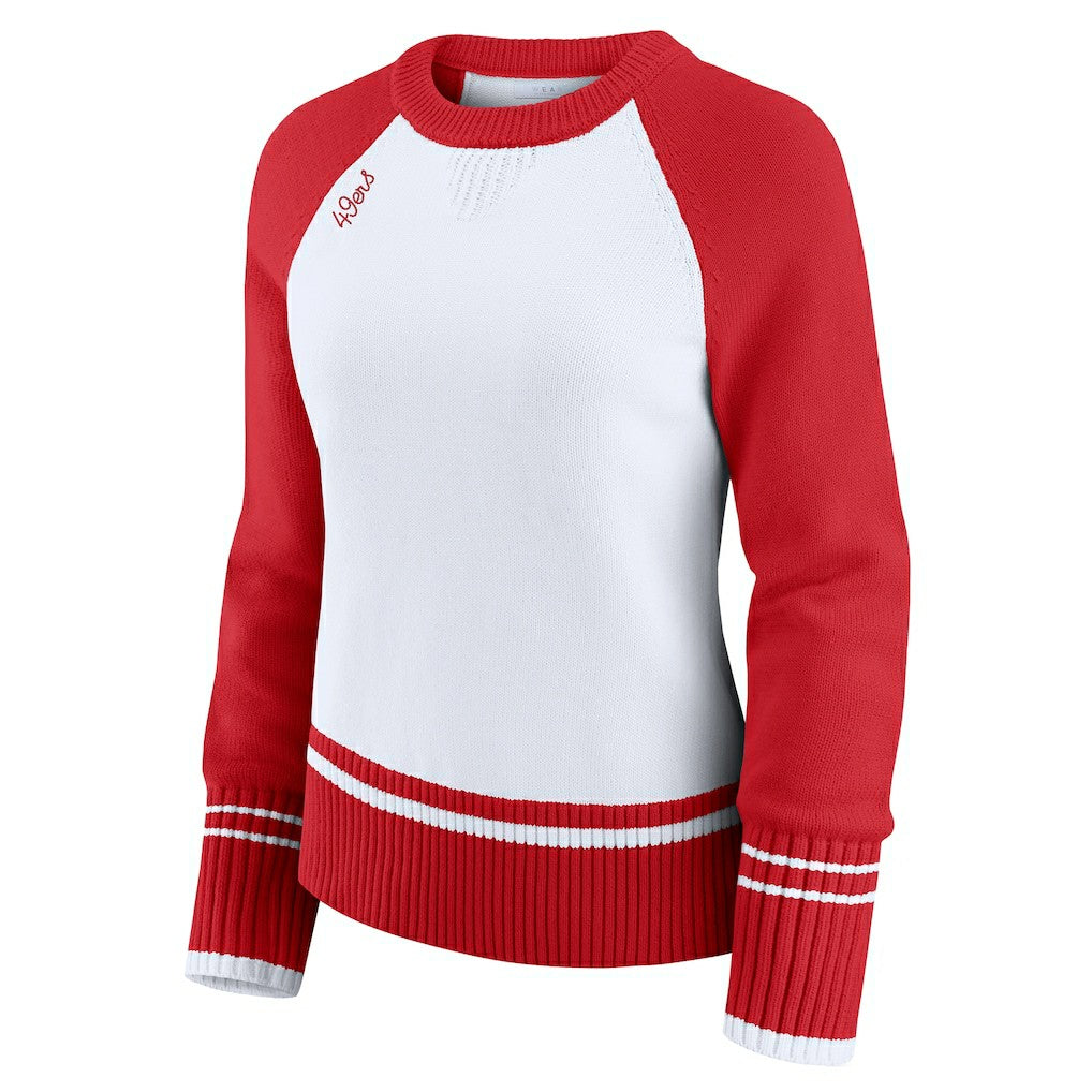 San Francisco 49ers  WEAR by Erin Andrews Women's Colorblock Raglan Sweater