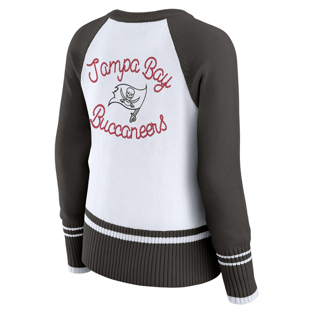 Tampa Bay Buccaneers  WEAR by Erin Andrews Women's Colorblock Raglan Sweater