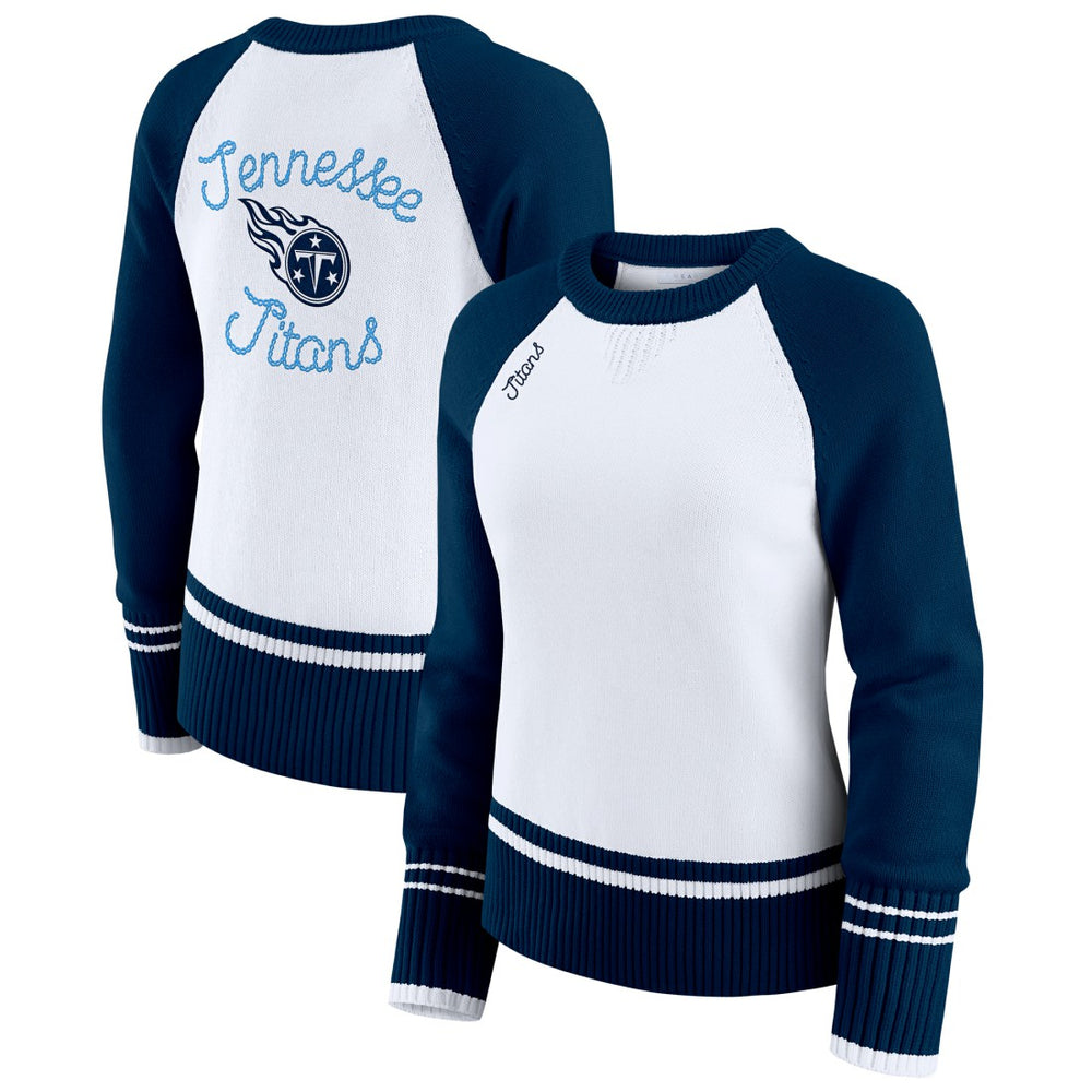 Tennessee Titans  WEAR by Erin Andrews Women's Colorblock Raglan Sweater