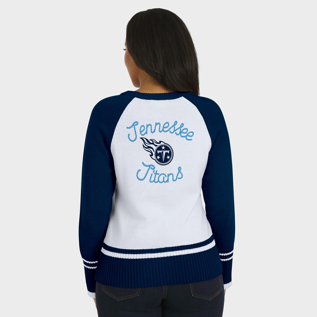 Tennessee Titans  WEAR by Erin Andrews Women's Colorblock Raglan Sweater