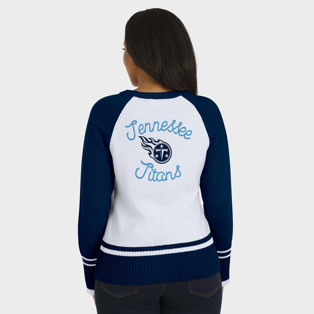 Tennessee Titans  WEAR by Erin Andrews Women's Colorblock Raglan Sweater