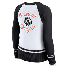 Cincinnati Bengals  WEAR by Erin Andrews Women's Colorblock Raglan Sweater
