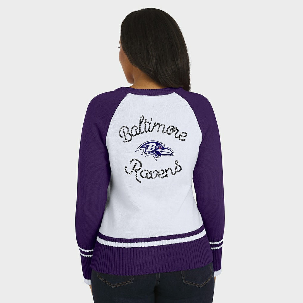 Baltimore Ravens  WEAR by Erin Andrews Women's Colorblock Raglan Sweater