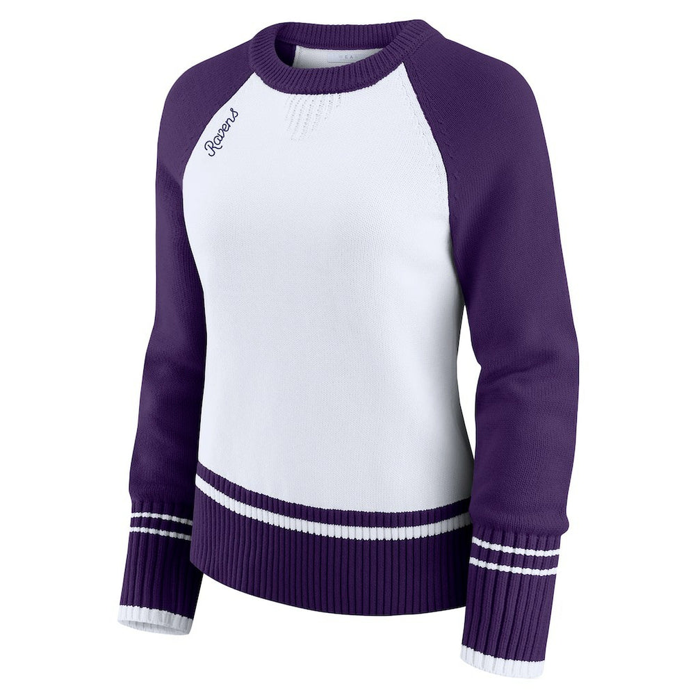 Baltimore Ravens  WEAR by Erin Andrews Women's Colorblock Raglan Sweater