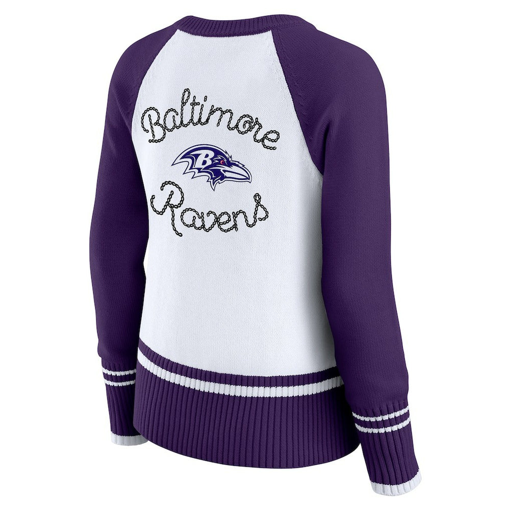 Baltimore Ravens  WEAR by Erin Andrews Women's Colorblock Raglan Sweater