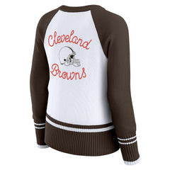Cleveland Browns  WEAR by Erin Andrews Women's Colorblock Raglan Sweater