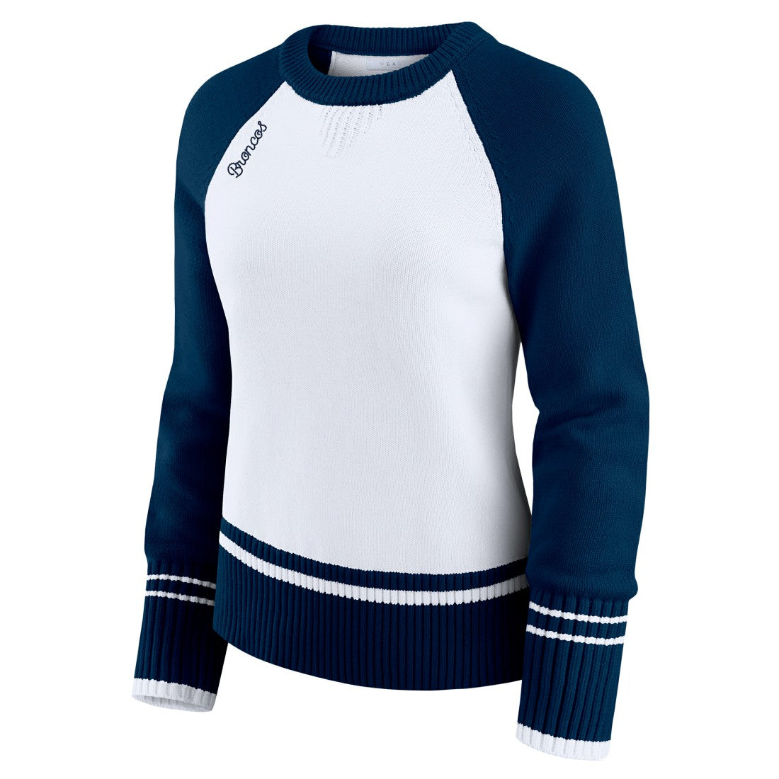 Denver Broncos  WEAR by Erin Andrews Women's Colorblock Raglan Sweater