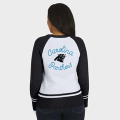 Carolina Panthers  WEAR by Erin Andrews Women's Colorblock Raglan Sweater
