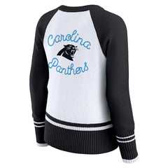 Carolina Panthers  WEAR by Erin Andrews Women's Colorblock Raglan Sweater