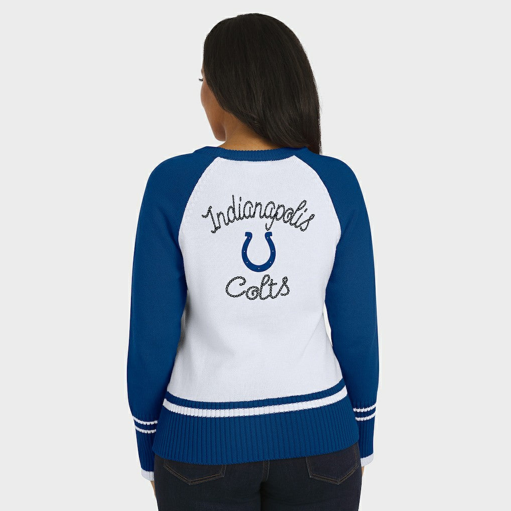 Indianapolis Colts  WEAR by Erin Andrews Women's Colorblock Raglan Sweater