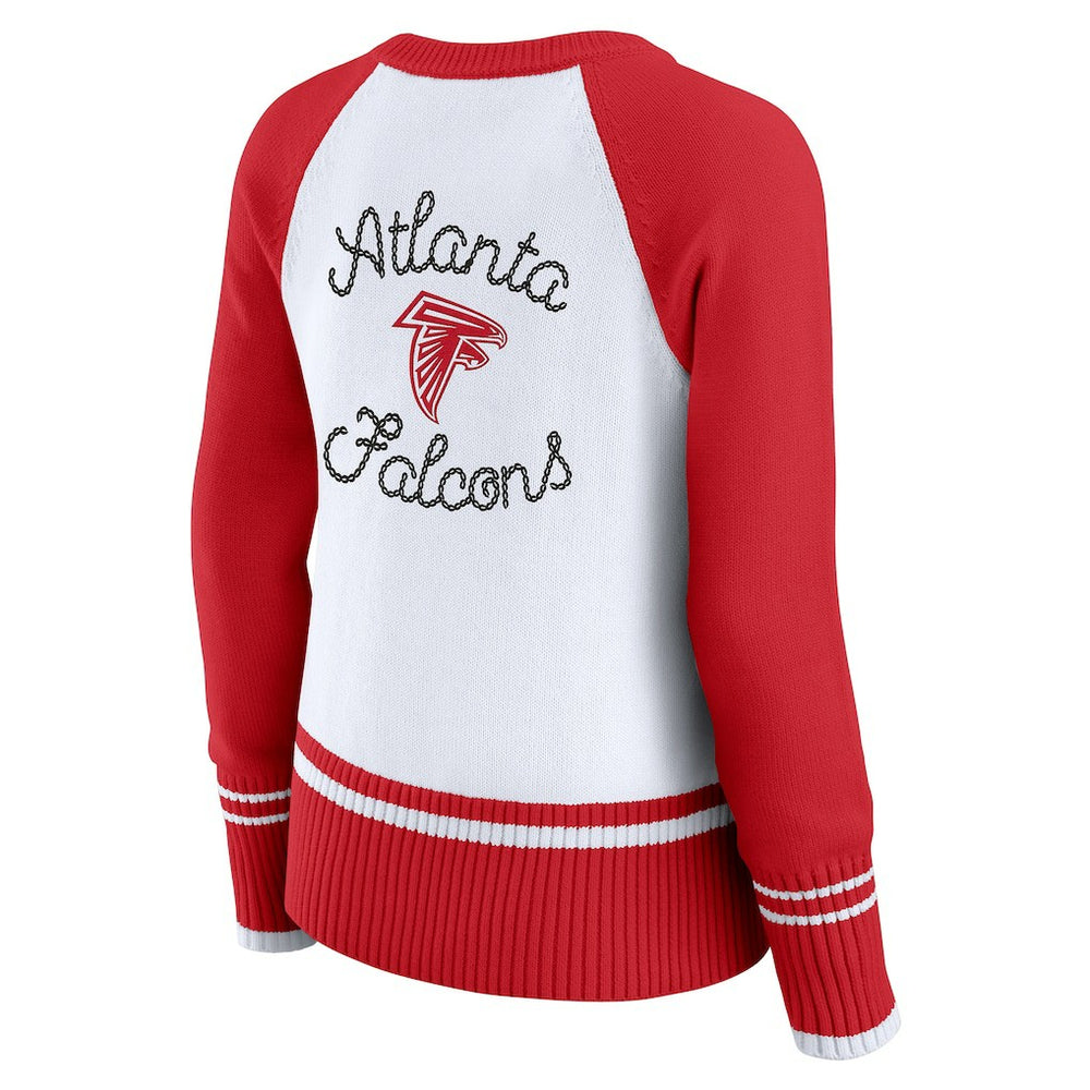 Atlanta Falcons  WEAR by Erin Andrews Women's Colorblock Raglan Sweater