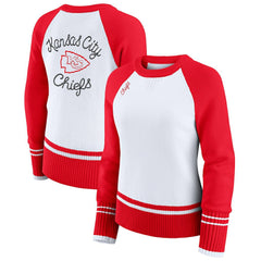 Kansas City Chiefs  WEAR by Erin Andrews Women's Colorblock Raglan Sweater