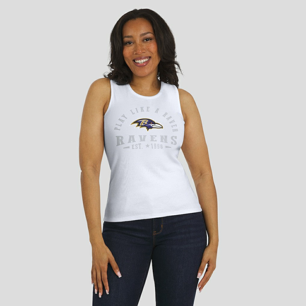 Baltimore Ravens  WEAR by Erin Andrews Women's Ribbed Graphic Tank Top