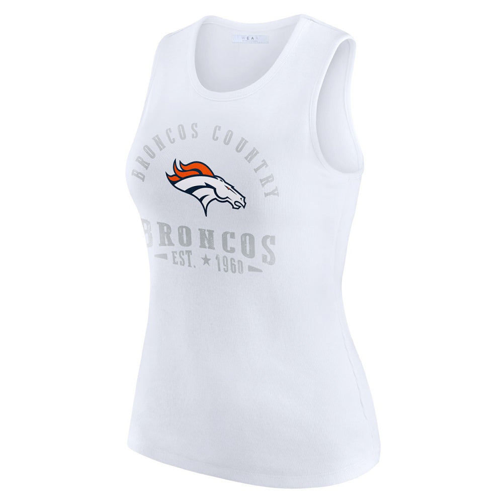 Denver Broncos  WEAR by Erin Andrews Women's Ribbed Graphic Tank Top
