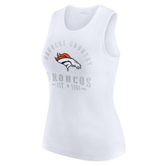 Denver Broncos  WEAR by Erin Andrews Women's Ribbed Graphic Tank Top