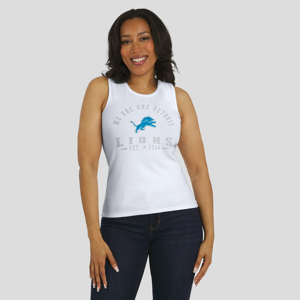 Detroit Lions  WEAR by Erin Andrews Women's Ribbed Graphic Tank Top