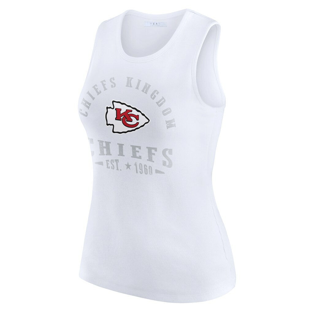 Kansas City Chiefs  WEAR by Erin Andrews Women's Ribbed Graphic Tank Top