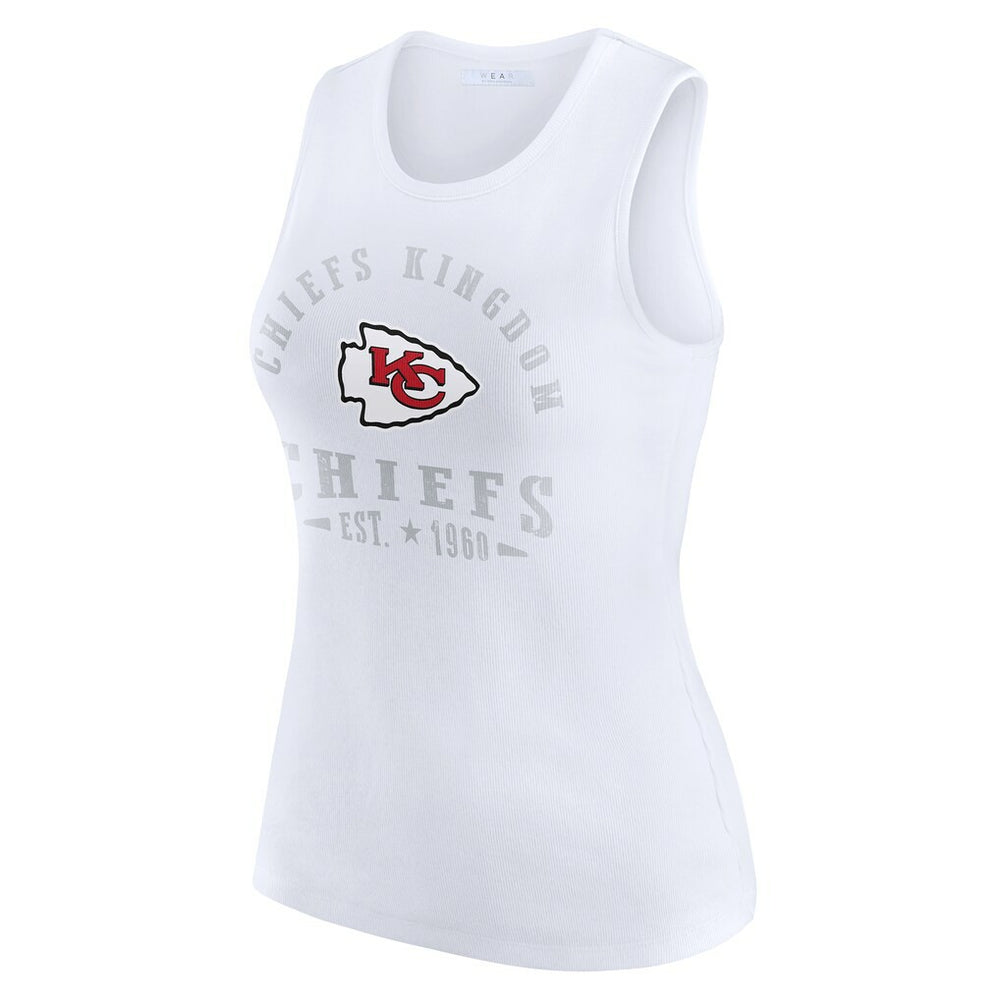 Kansas City Chiefs  WEAR by Erin Andrews Women's Ribbed Graphic Tank Top